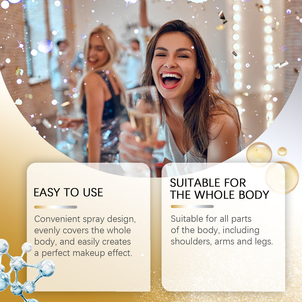 Gold & Silver Glitter Body Spray – Long-Lasting Shine & Highlight - Icon Her