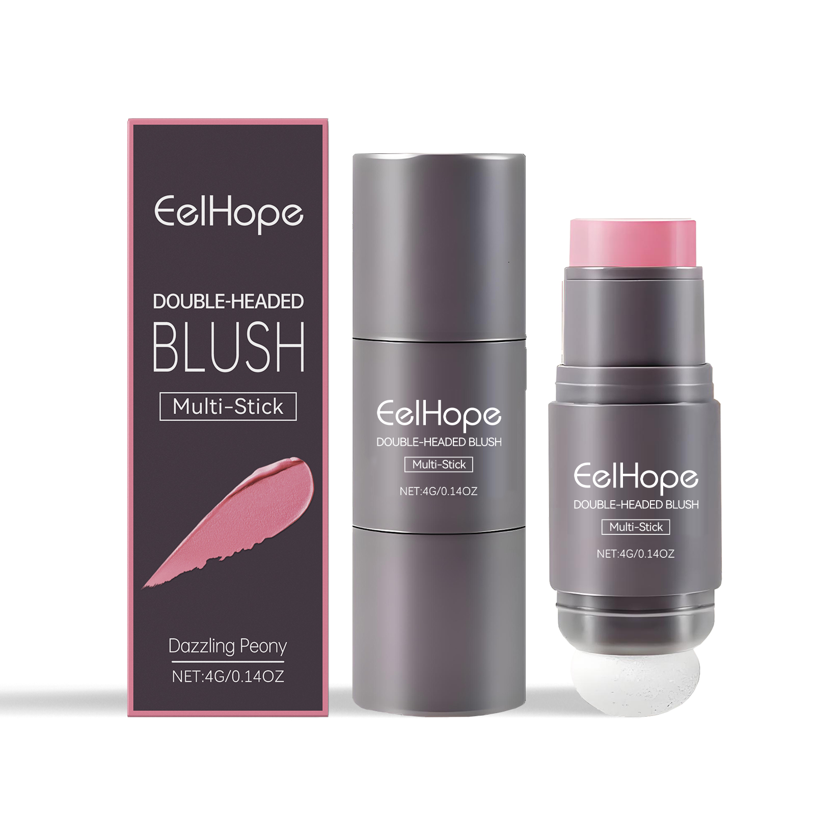 Double-Ended Blush Multi-Purpose Stick - Natural Naked Makeup Color - Icon Her