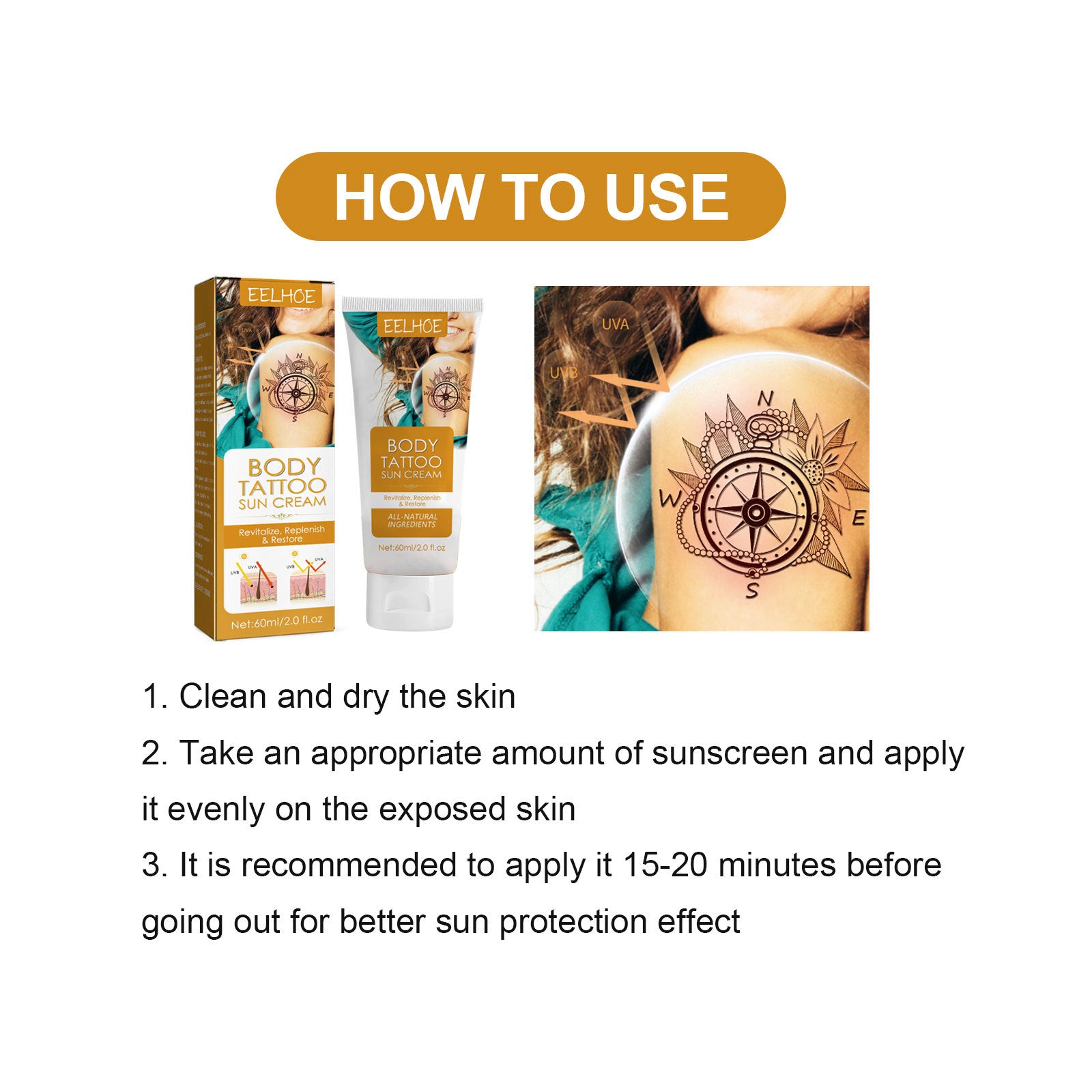 Tattoo Protection Cream - Outdoor UV Isolation & Color Care - Icon Her