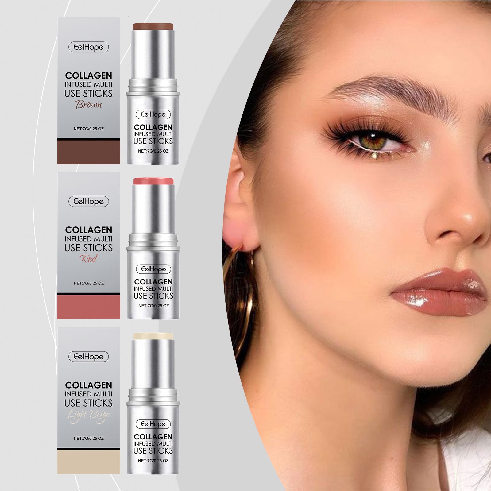 Collagen Blush Stick – Natural, Moisturizing & Multi-Use Color Makeup - Icon Her