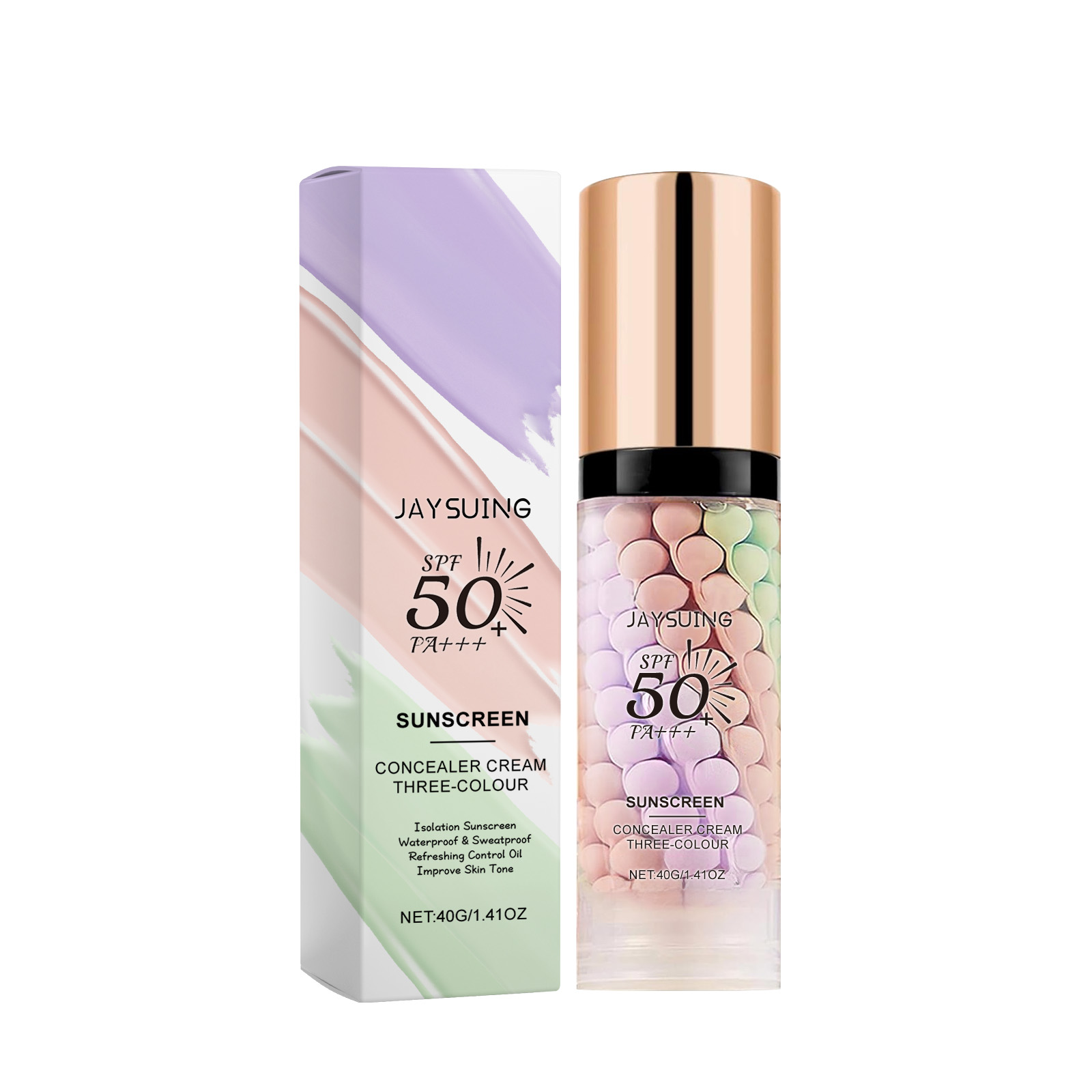 Three-Color Isolation Makeup Primer - Color-Correcting & Hydrating Base - Icon Her