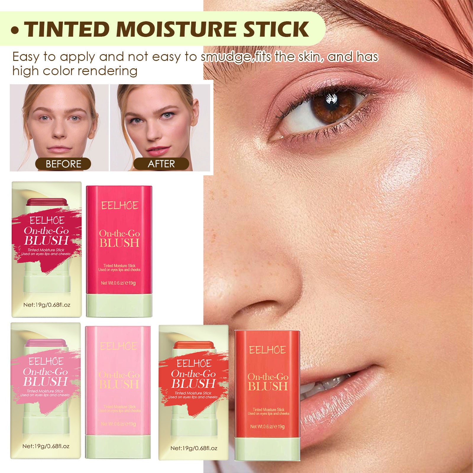 Blush Stick – Natural Nude, Waterproof & Multi-Functional Contouring - Icon Her