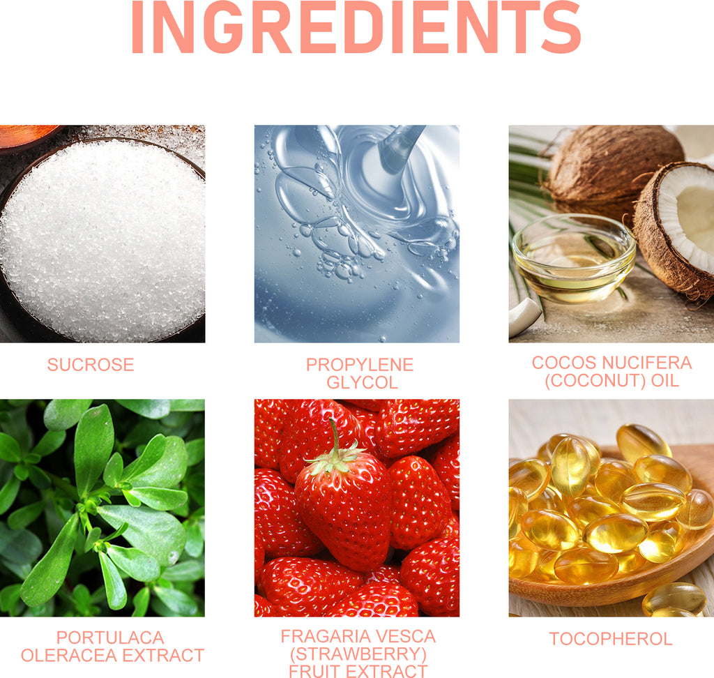 Strawberry Lip Scrub – Moisturizing, Exfoliating & Prevents Dry Cracked Lips - Icon Her
