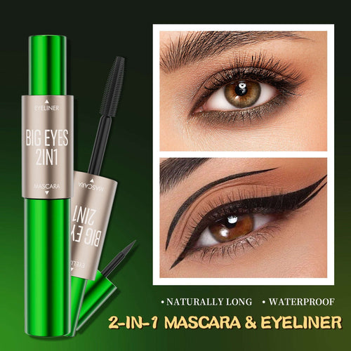 2-in-1 Double-Ended Mascara & Eyeliner – Natural, Long-Lasting & No Smudge - Icon Her
