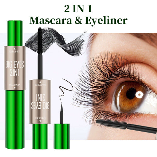 2-in-1 Double-Ended Mascara & Eyeliner – Natural, Long-Lasting & No Smudge - Icon Her
