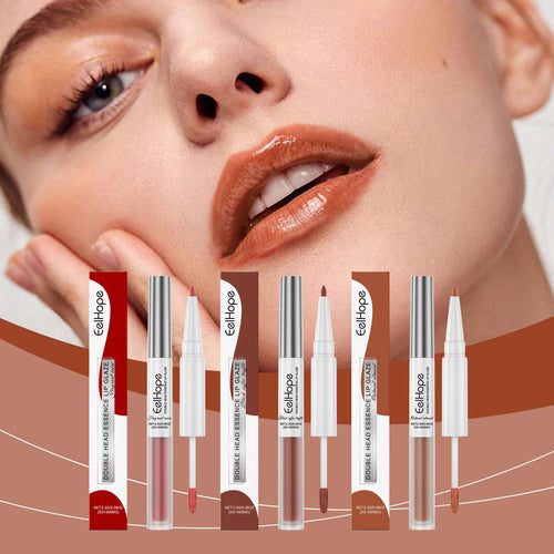 2-in-1 Lip Liner & Lip Glaze Pen – Mirror Gloss & Long-Lasting Color - Icon Her
