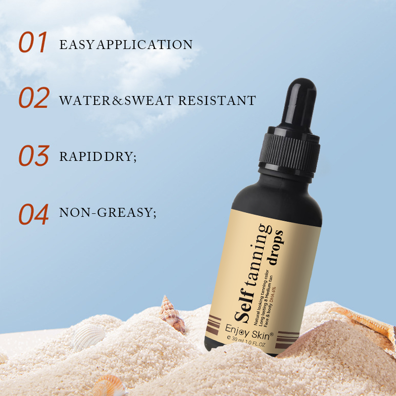 Skin Self-Tanning Serum Drops - Sunless Tanner Solution for Face & Body - Icon Her