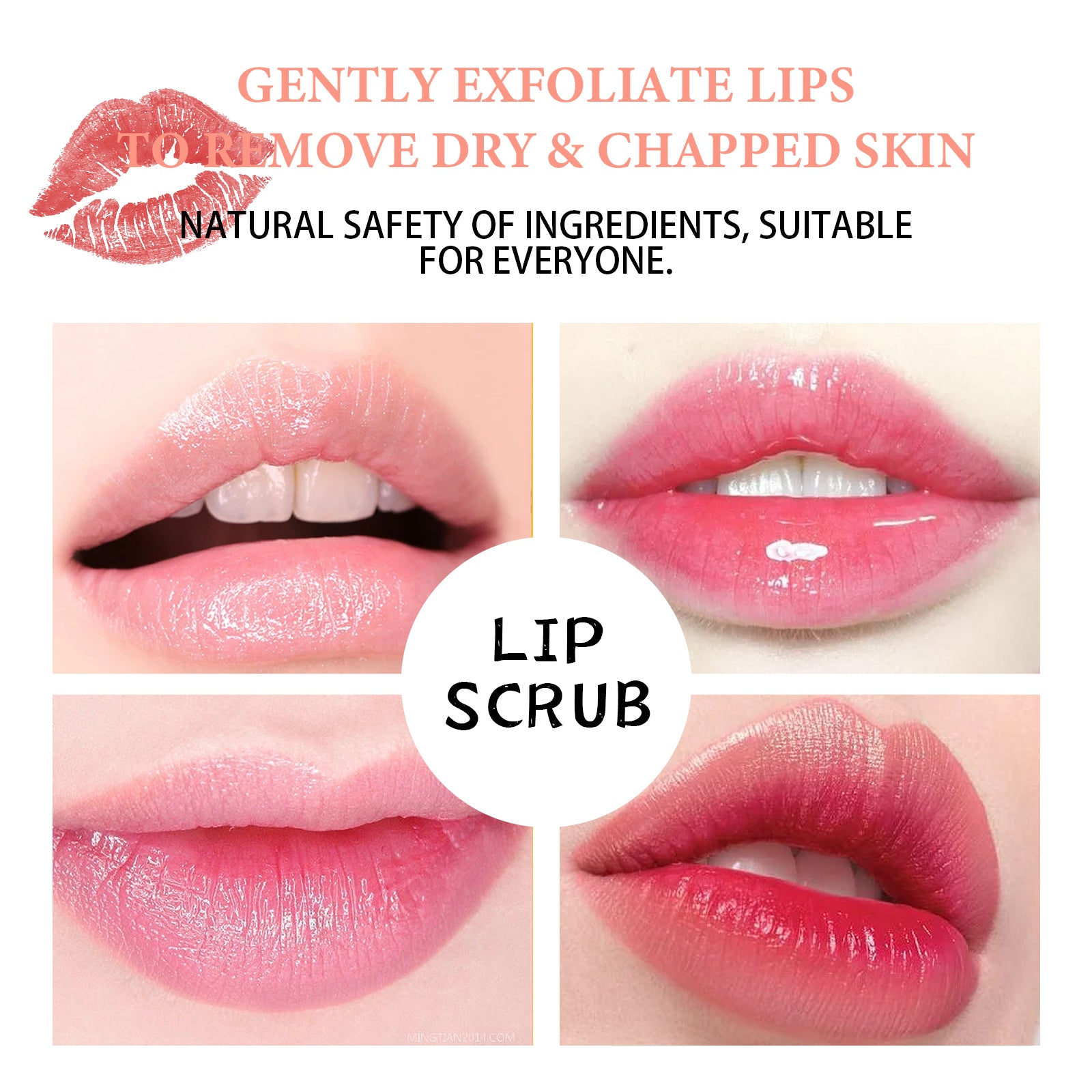 Strawberry Lip Scrub – Moisturizing, Exfoliating & Prevents Dry Cracked Lips - Icon Her