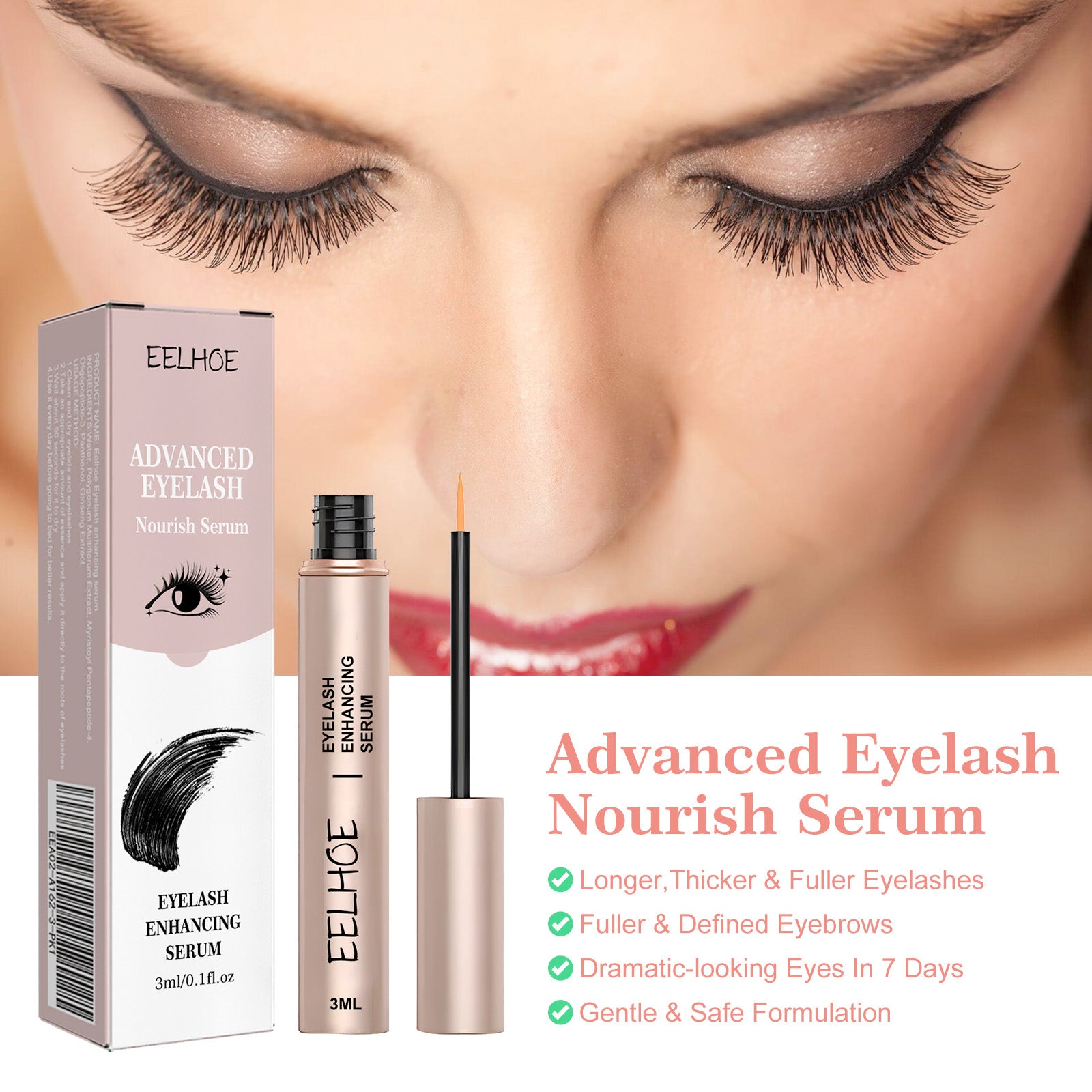 Lash Conditioning Growth Serum – Natural Look, Jet Black, Thick & Moisturizing Lash Condition - Icon Her