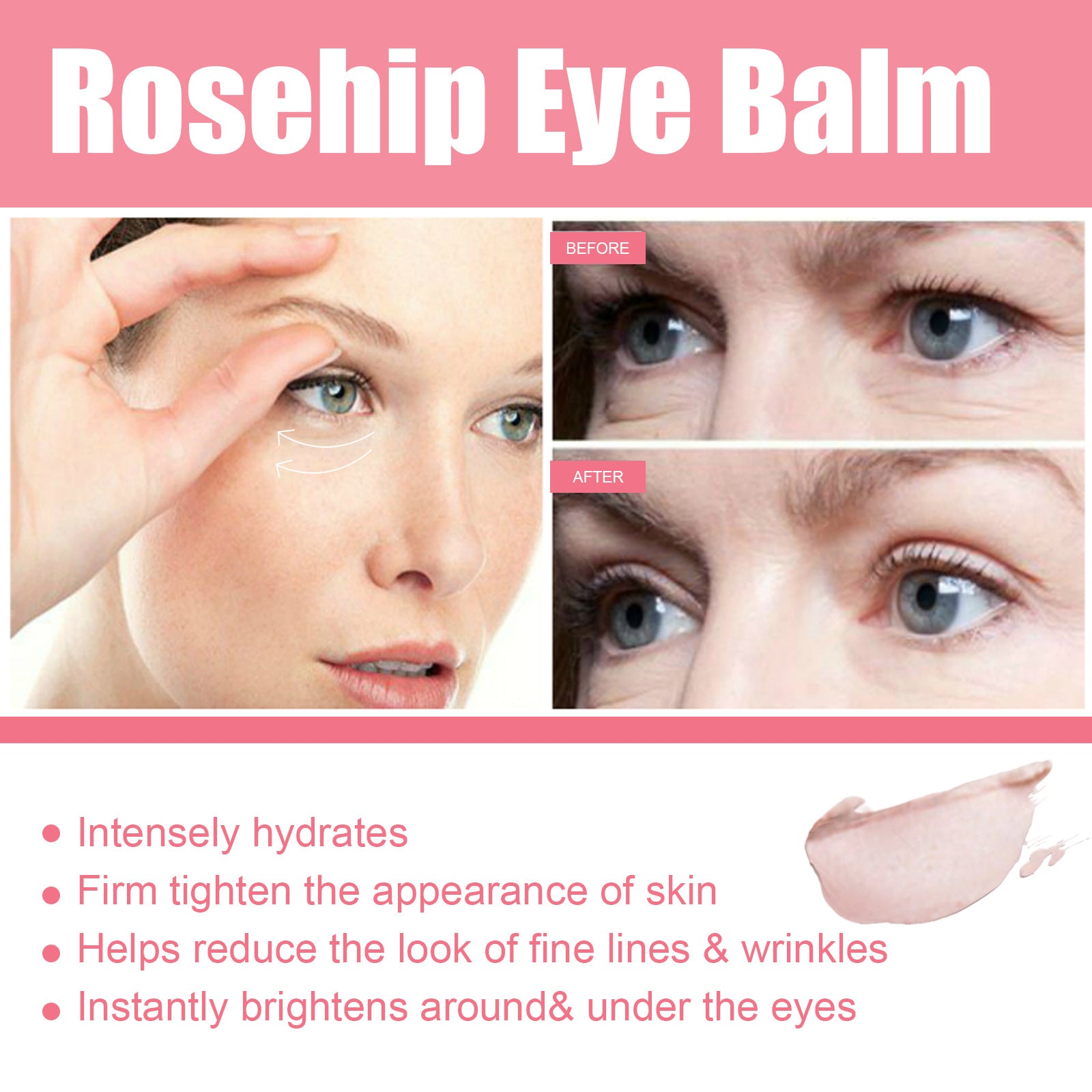 Rosehip Eye Balm Stick – Lifting, Deep Hydration & Moisturizing Eye Care - Icon Her