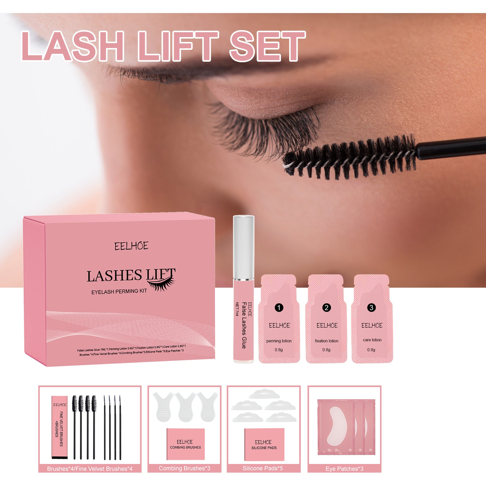 Lash Lift Set - Natural Beauty Perming & Curling Eyelash Kit - Icon Her