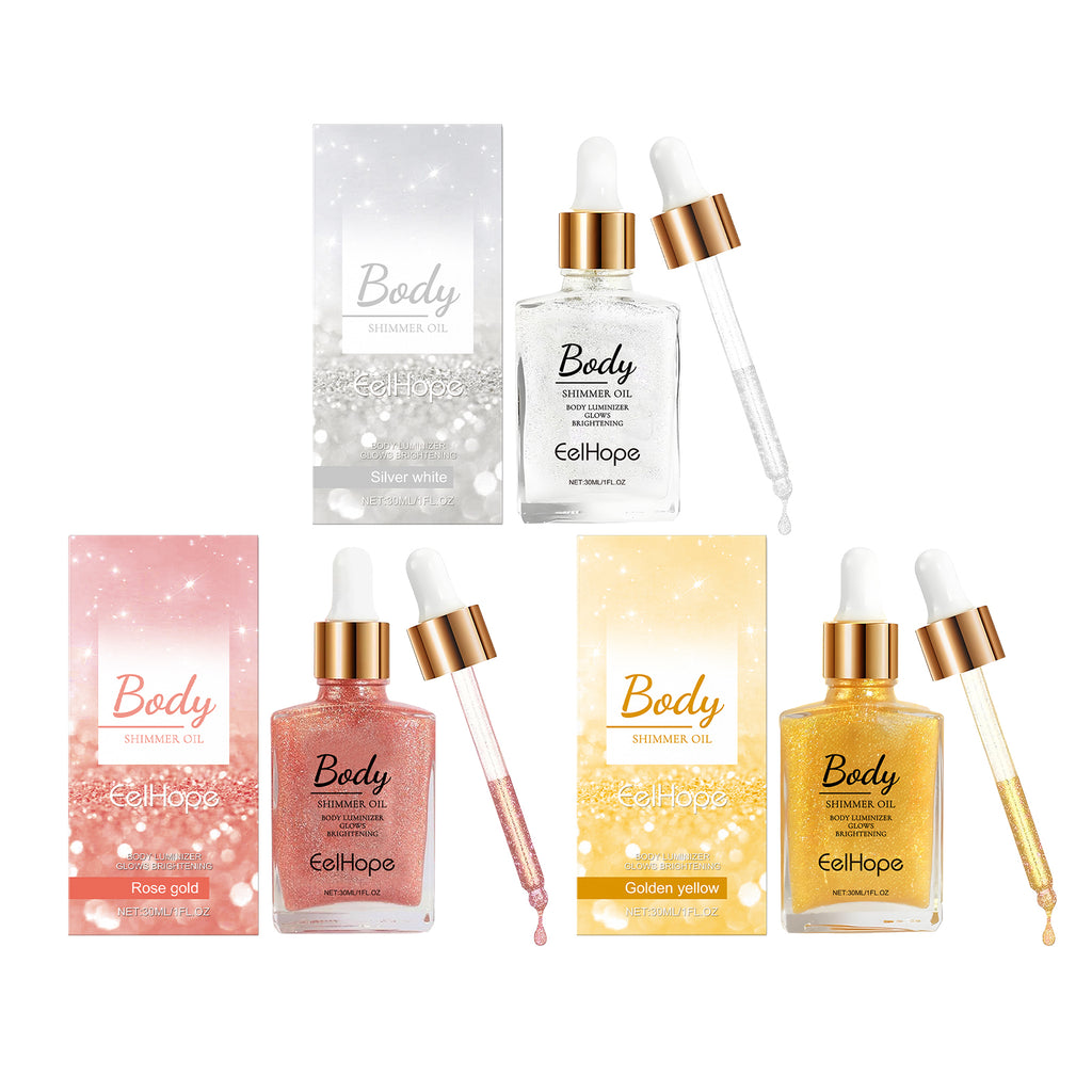 Liquid Body Glitter & Highlighter Oil - Shimmer Body & Face Glow - Icon Her
