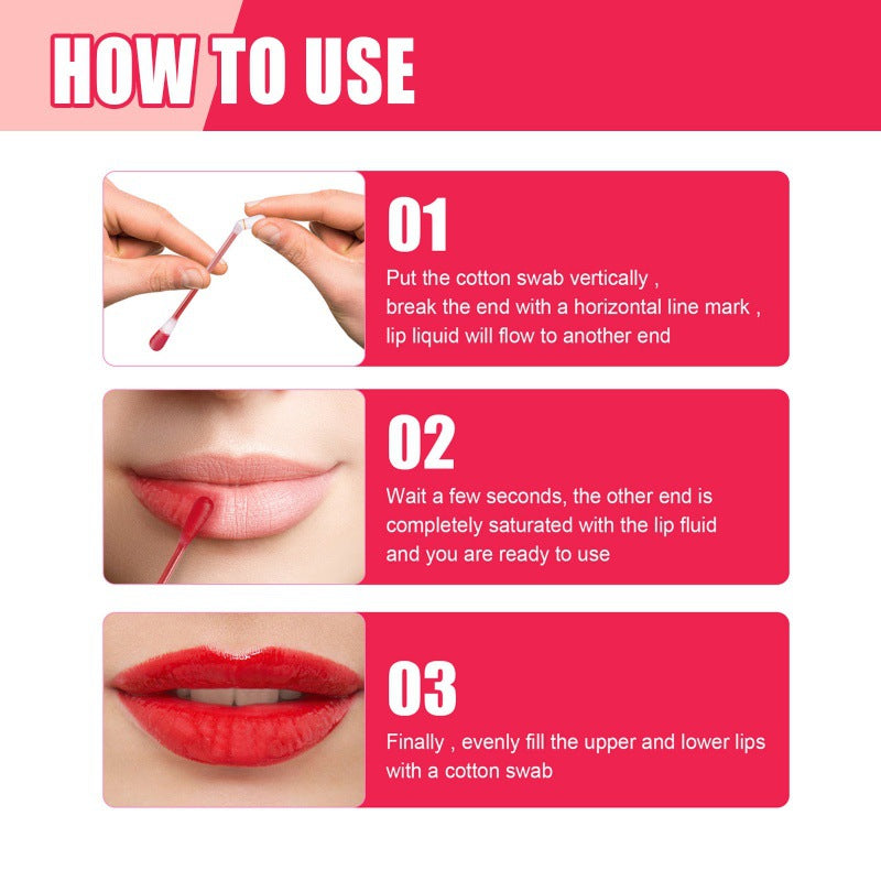 Cotton Swab Lipstick – Portable, Non-Stick Cup & Moisturizing Lip Glaze - Icon Her