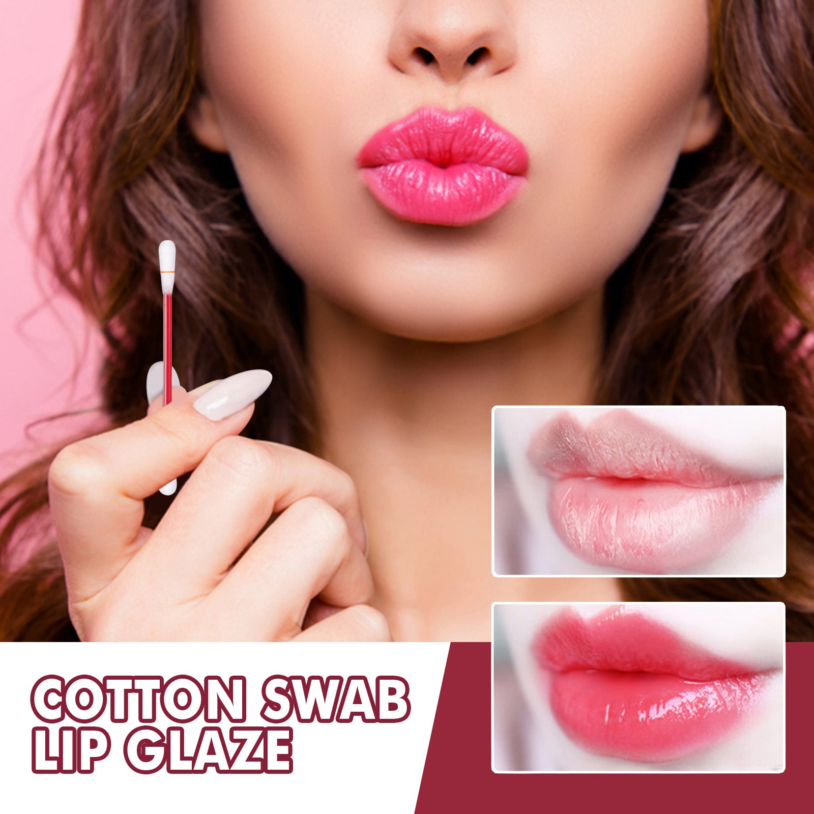 Cotton Swab Lipstick – Portable, Non-Stick Cup & Moisturizing Lip Glaze - Icon Her