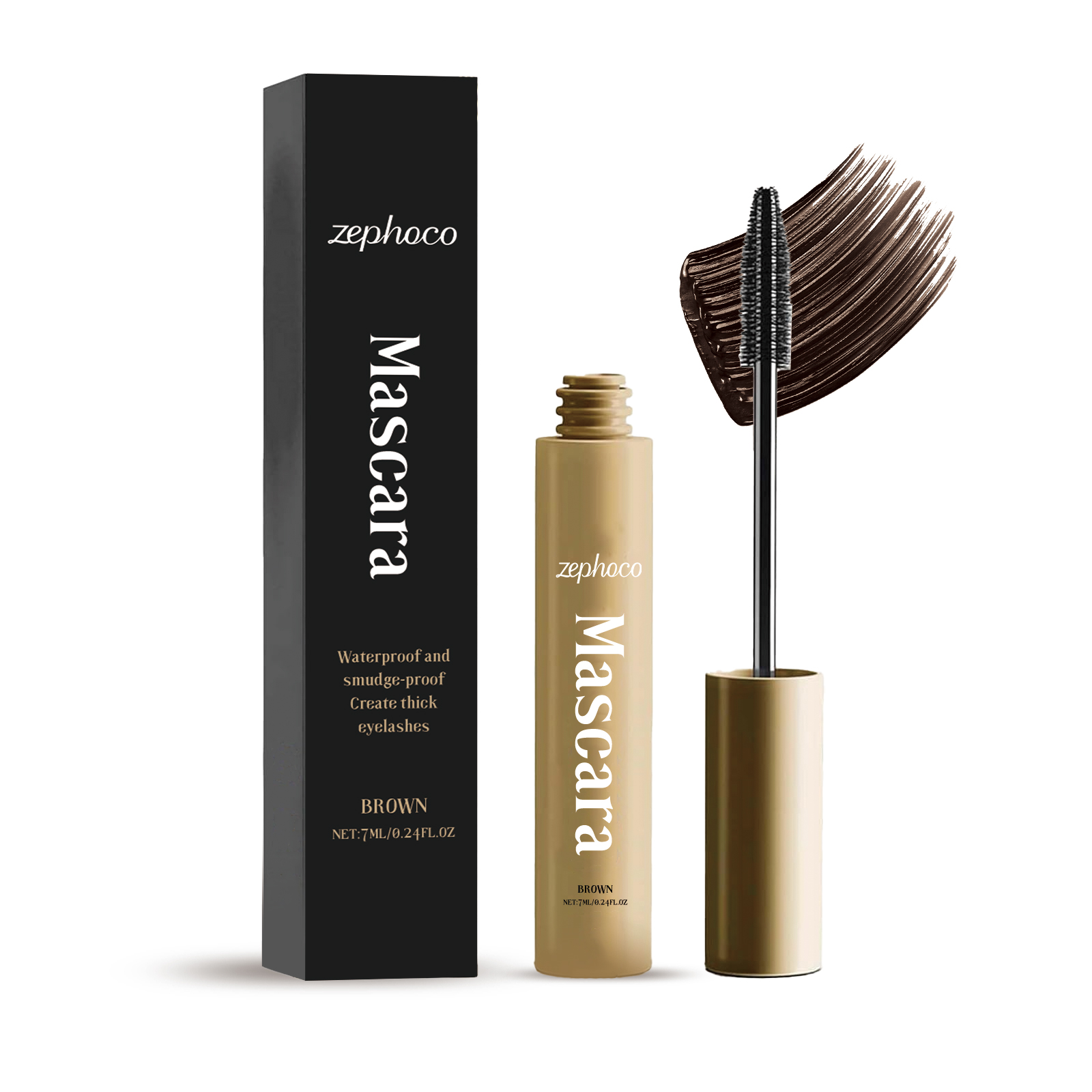 Thin Brown Curling Mascara - Waterproof & Sweat-Proof Lash Definition - Icon Her