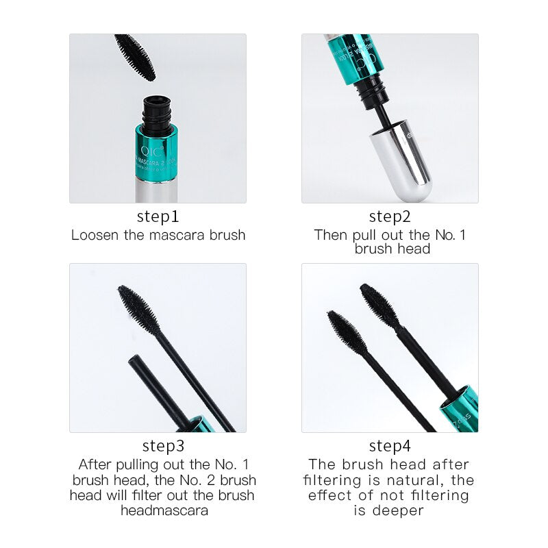 QIC 4D Double-Head Mascara – Waterproof, Curling & Lengthening - Icon Her