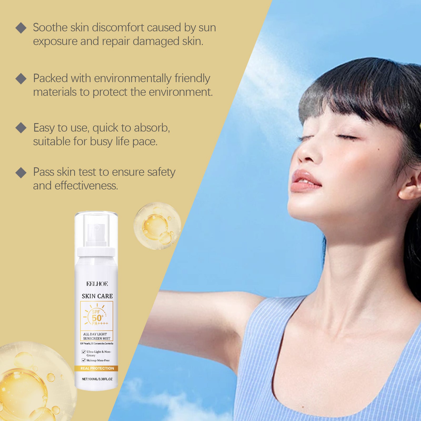 Sunscreen Mist – Hydrating, Moisturizing & Skin Repair SPF Spray - Icon Her