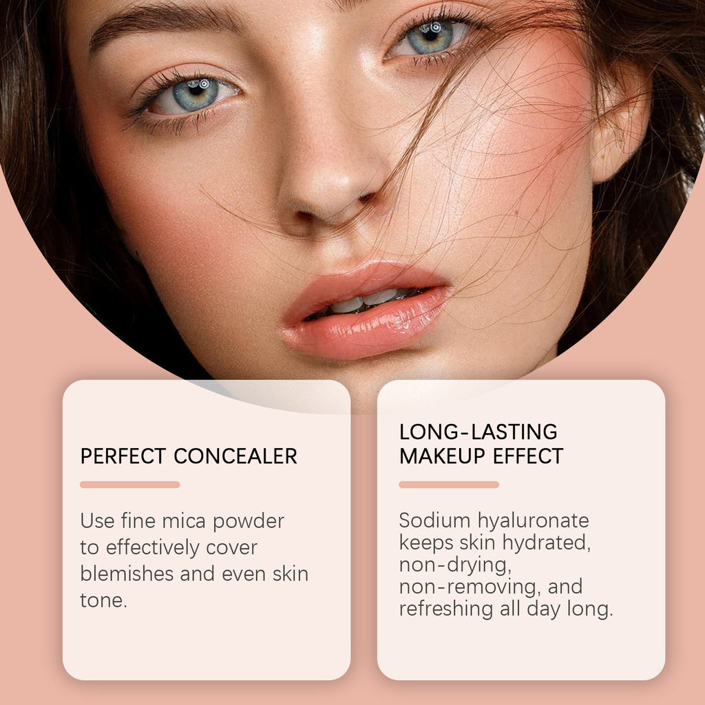 Compact Air Cushion Foundation (Natural Shade) - Lightweight Concealer & Moisture Base - Icon Her