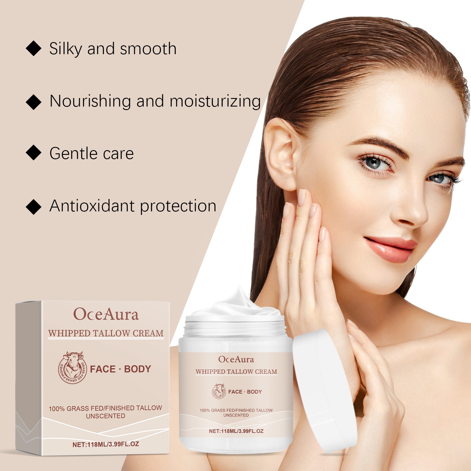 Tallow Face Cream – Hydrating, Repairing Dull & Moisturizing Skin - Icon Her