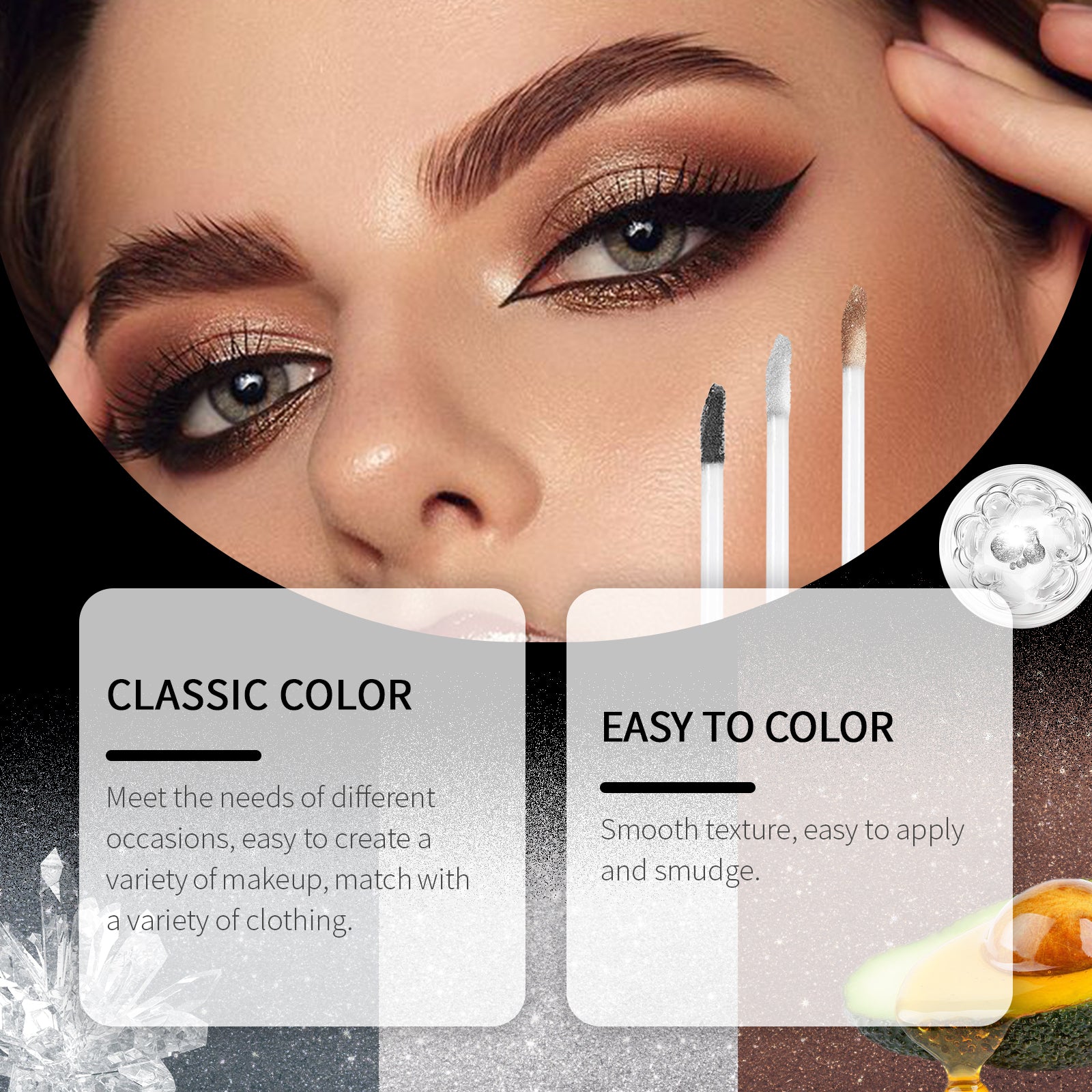 Glitter Liquid Eyeshadow – Natural Color, Long-Lasting Shine & Easy Application - Icon Her