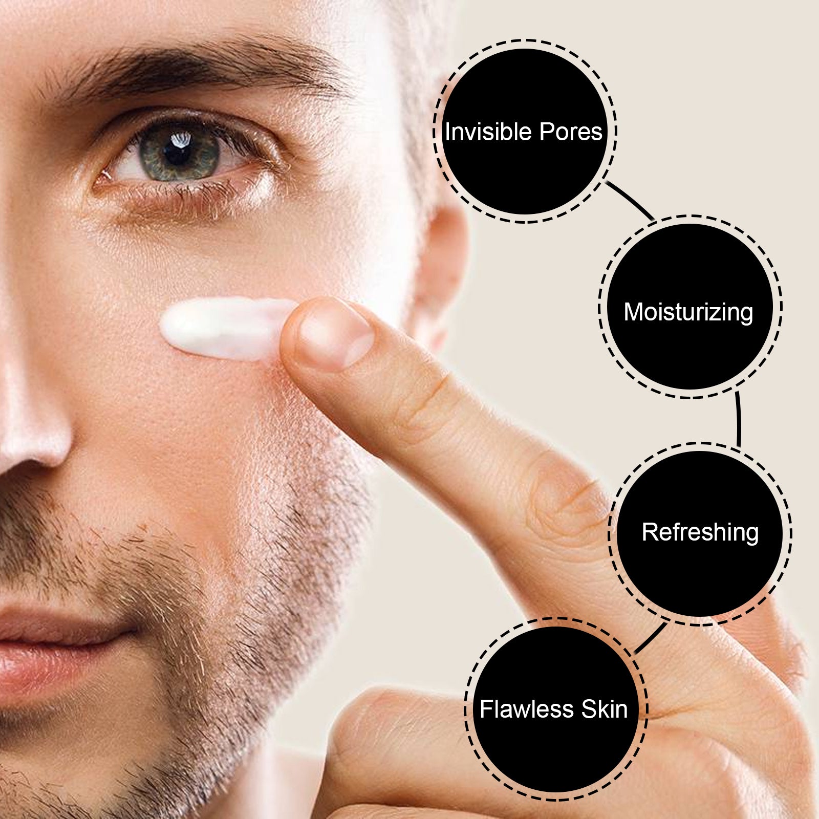 Men's Light Tone-Up Cream - Refreshing & Pore-Blurring Invisible Coverage - Icon Her