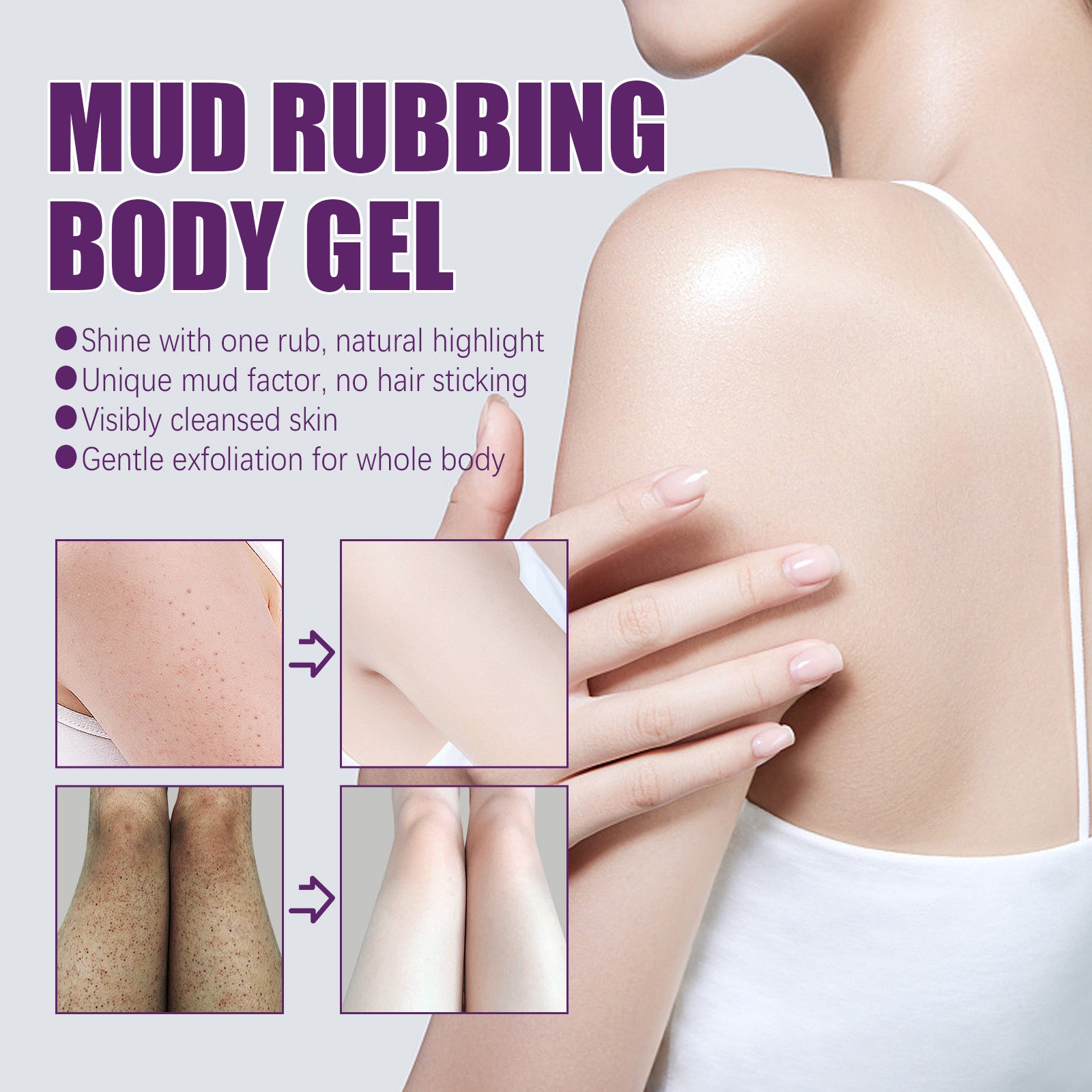 Lavender Body Exfoliating Gel – Deep Cleansing, Anti-Acne & Brightening - Icon Her