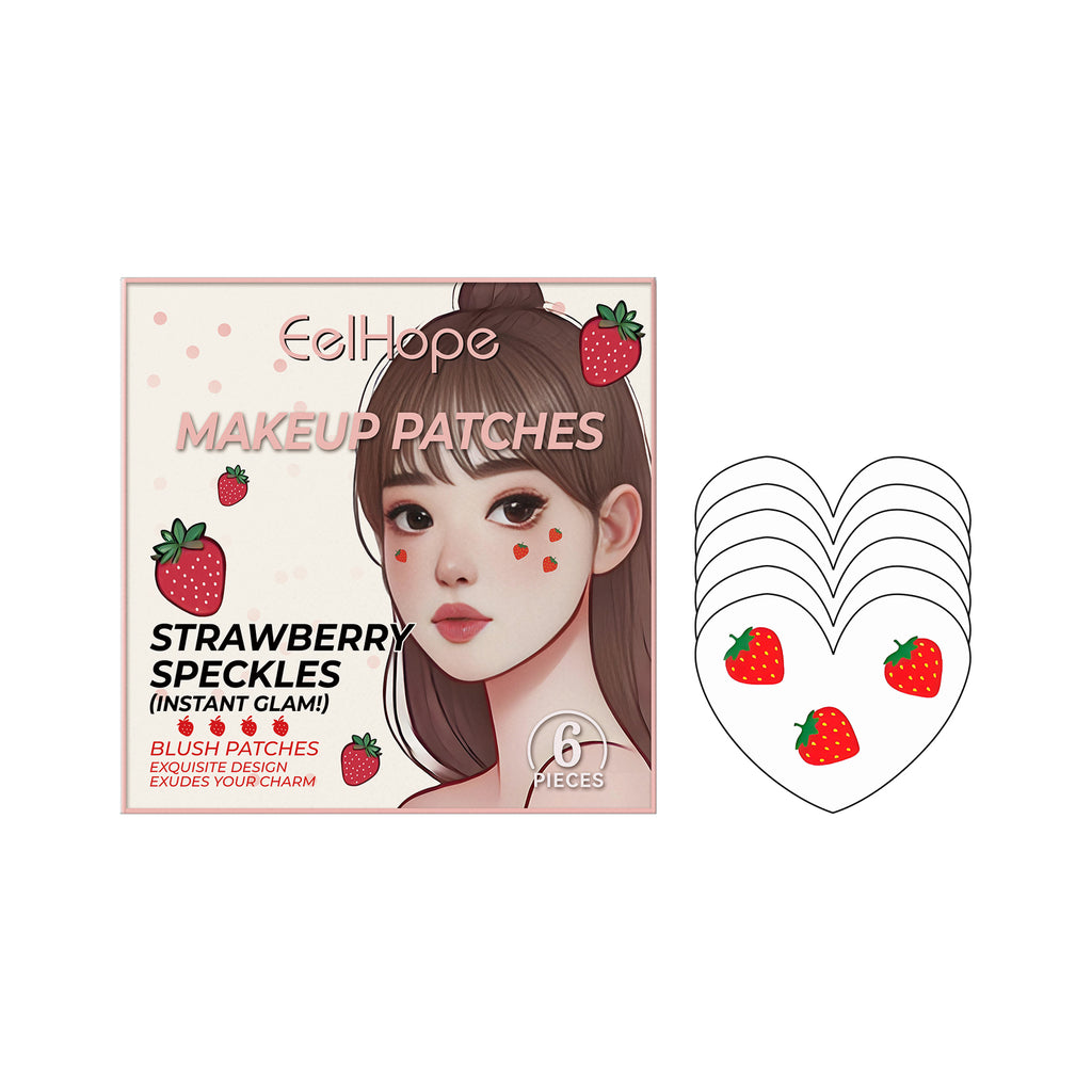 Strawberry Face Makeup Stickers – Cute Eye & Face Embellishment Patches - Icon Her