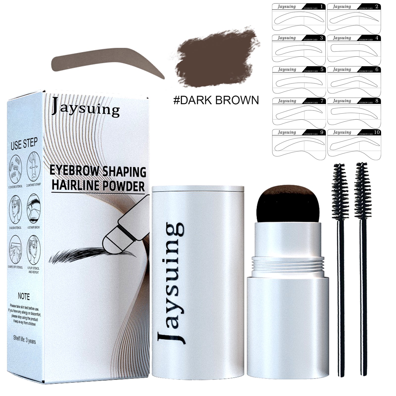 Eyebrow Stamp Set – Portable, Waterproof Brow Powder & Hairline Contour - Icon Her