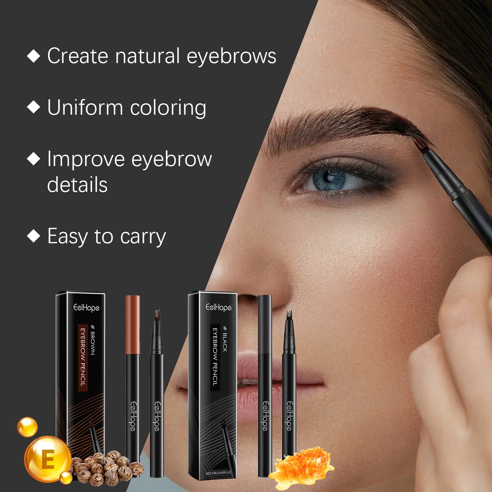 4-Claw Eyebrow Pencil – Natural Shaping, Non-Smudge & Easy to Use - Icon Her