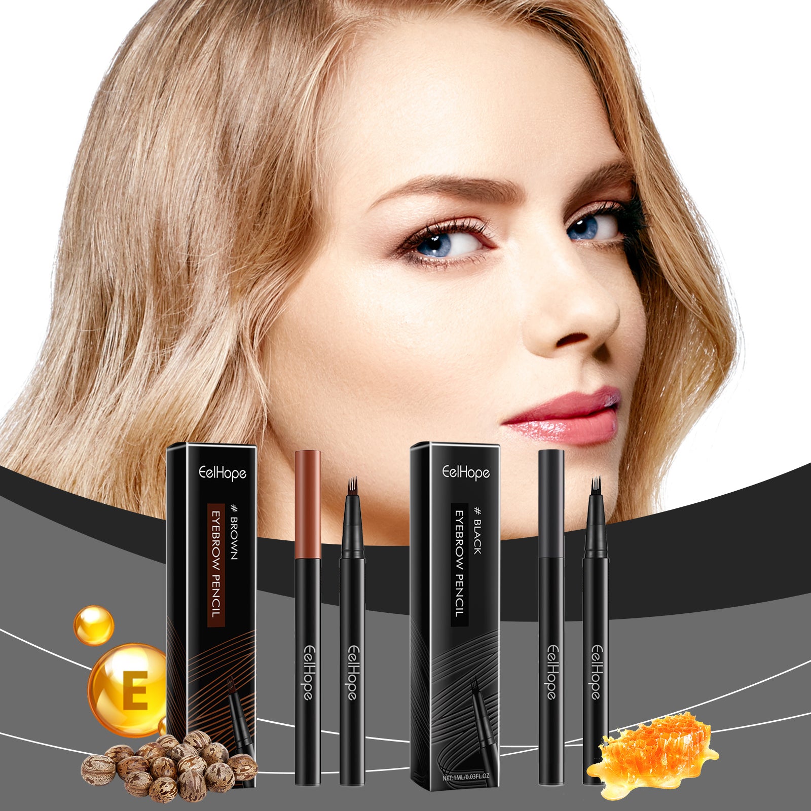 4-Claw Eyebrow Pencil – Natural Shaping, Non-Smudge & Easy to Use - Icon Her