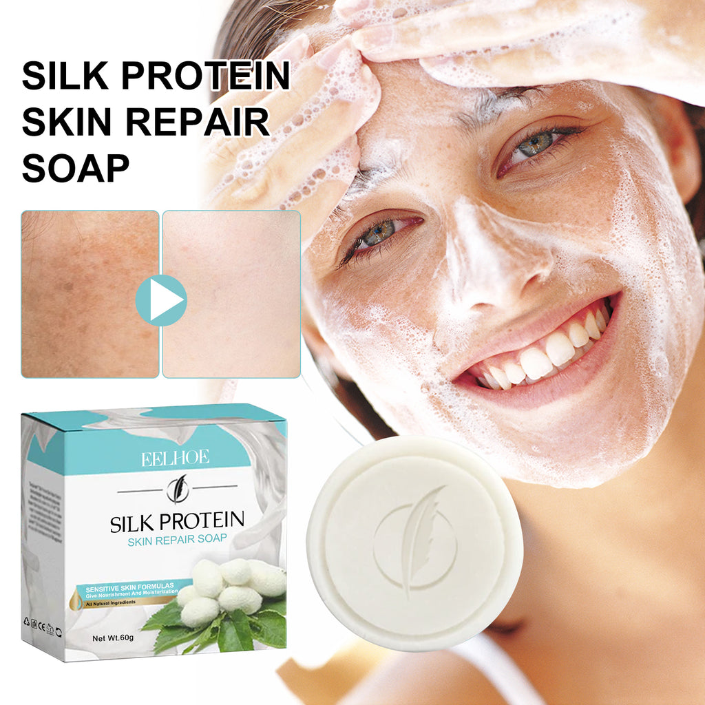 Silk Protein Repair Cleansing Soap - Pore Refining & Brightening Facial Bar - Icon Her