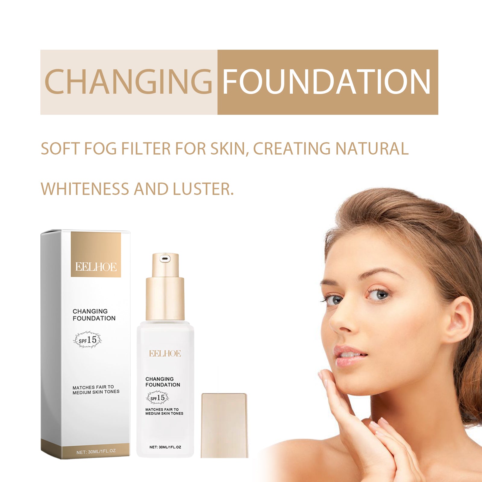 Color-Changing Foundation – Moisturizing, Concealing & Long-Lasting Natural Finish - Icon Her