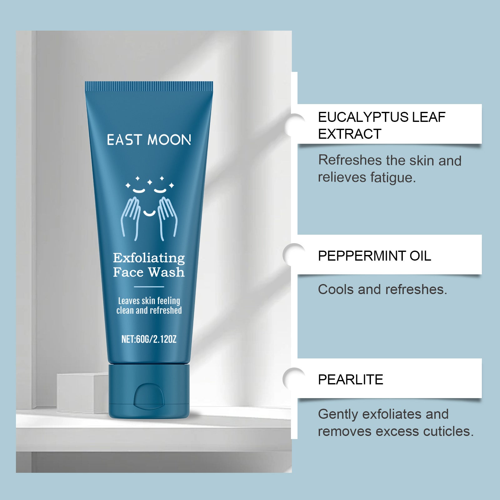 Men's Exfoliating Cleanser - Refreshing & Hydrating Daily Face Wash - Icon Her