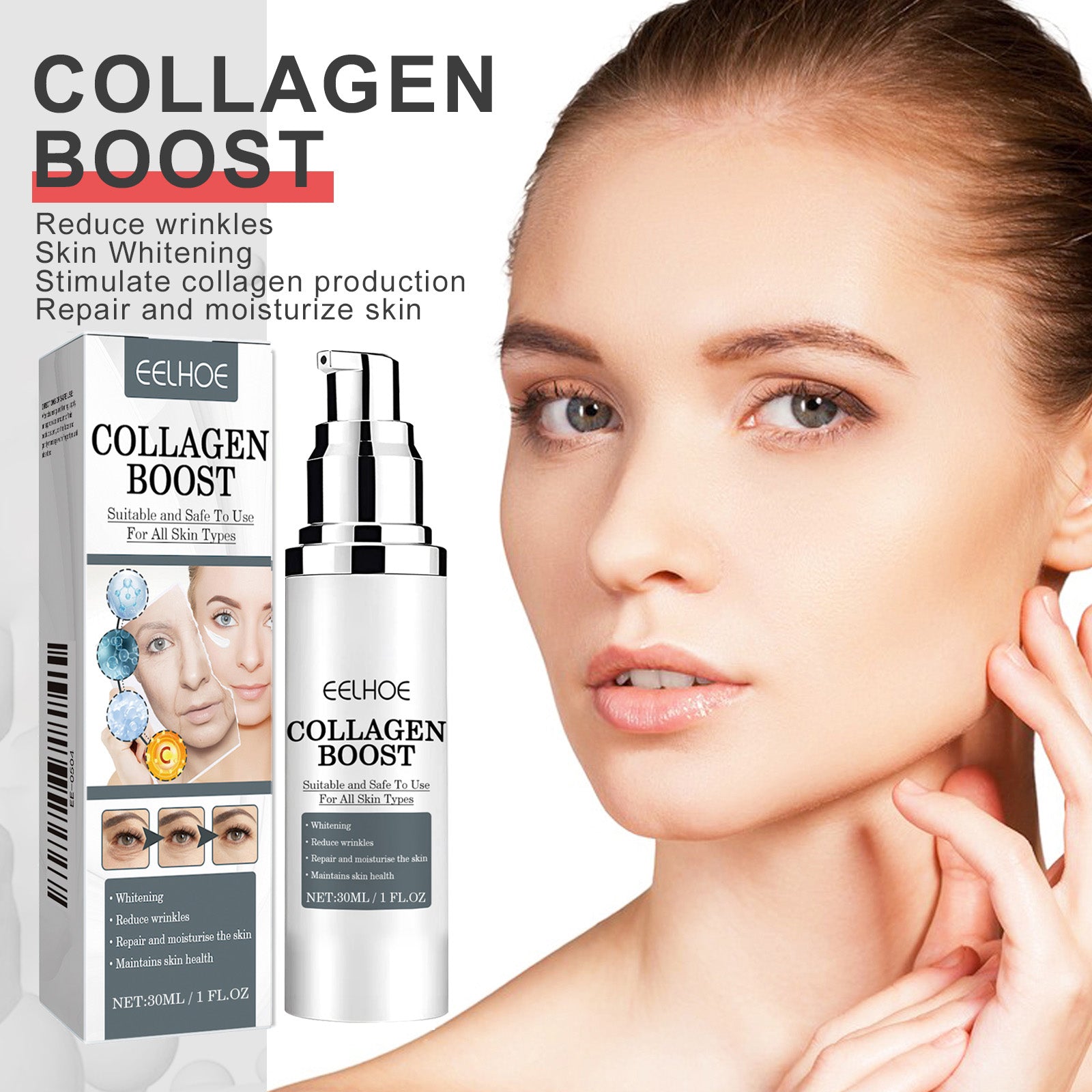 Collagen Boost Cream – Hydrating, Fine Lines Reducer & Firming Skin Care - Icon Her