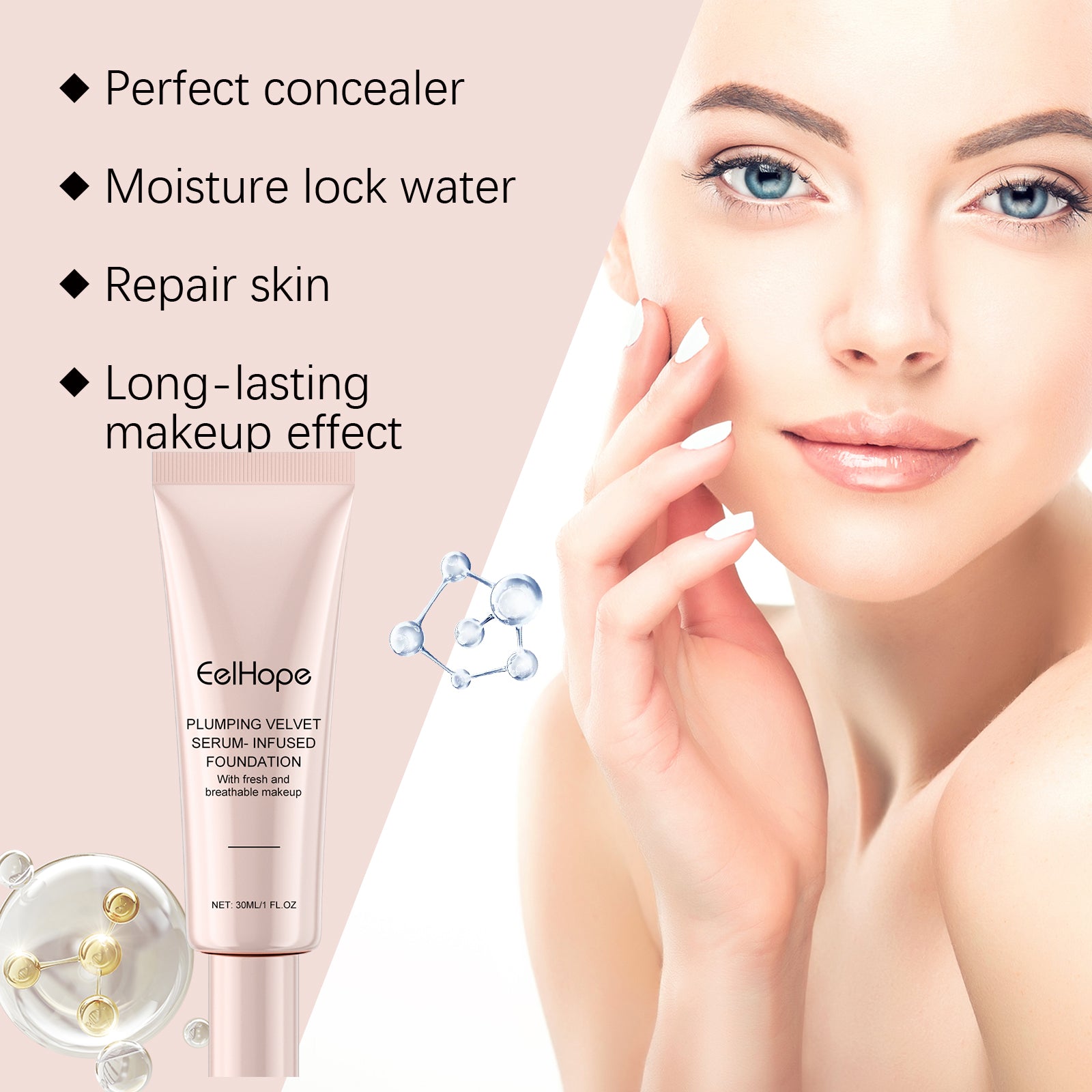 Moisturizing Liquid Foundation – Natural Setting, Refreshing & Light Skin Care - Icon Her