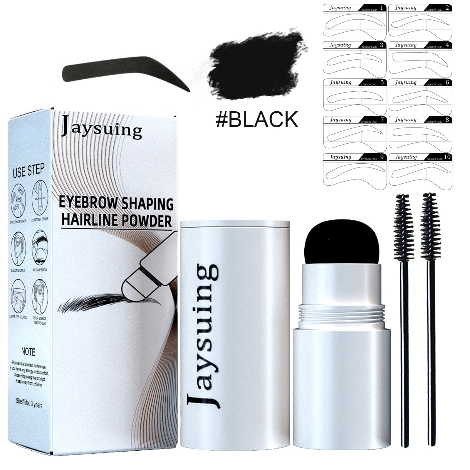 Eyebrow Stamp Set – Portable, Waterproof Brow Powder & Hairline Contour - Icon Her