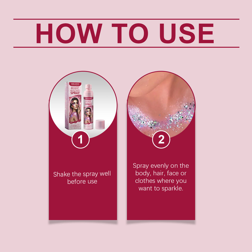Stage Glitter Spray – Facial & Collarbone Brightening, Long-Lasting Highlighter - Icon Her