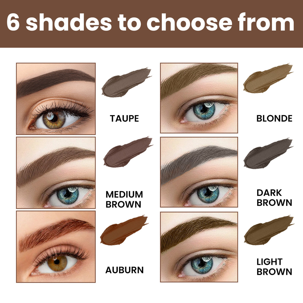 Brow Stencil Kit – Waterproof, No Smudge & Natural 3D Eyebrow Cream - Icon Her