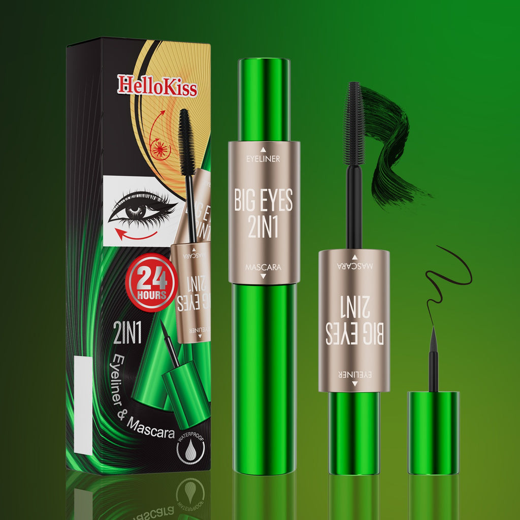 2-in-1 Double-Ended Mascara & Eyeliner – Natural, Long-Lasting & No Smudge - Icon Her
