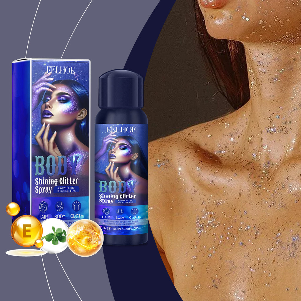 Highlighter Glitter Spray – Natural, 3D & Long-Lasting Body Shimmer - Icon Her