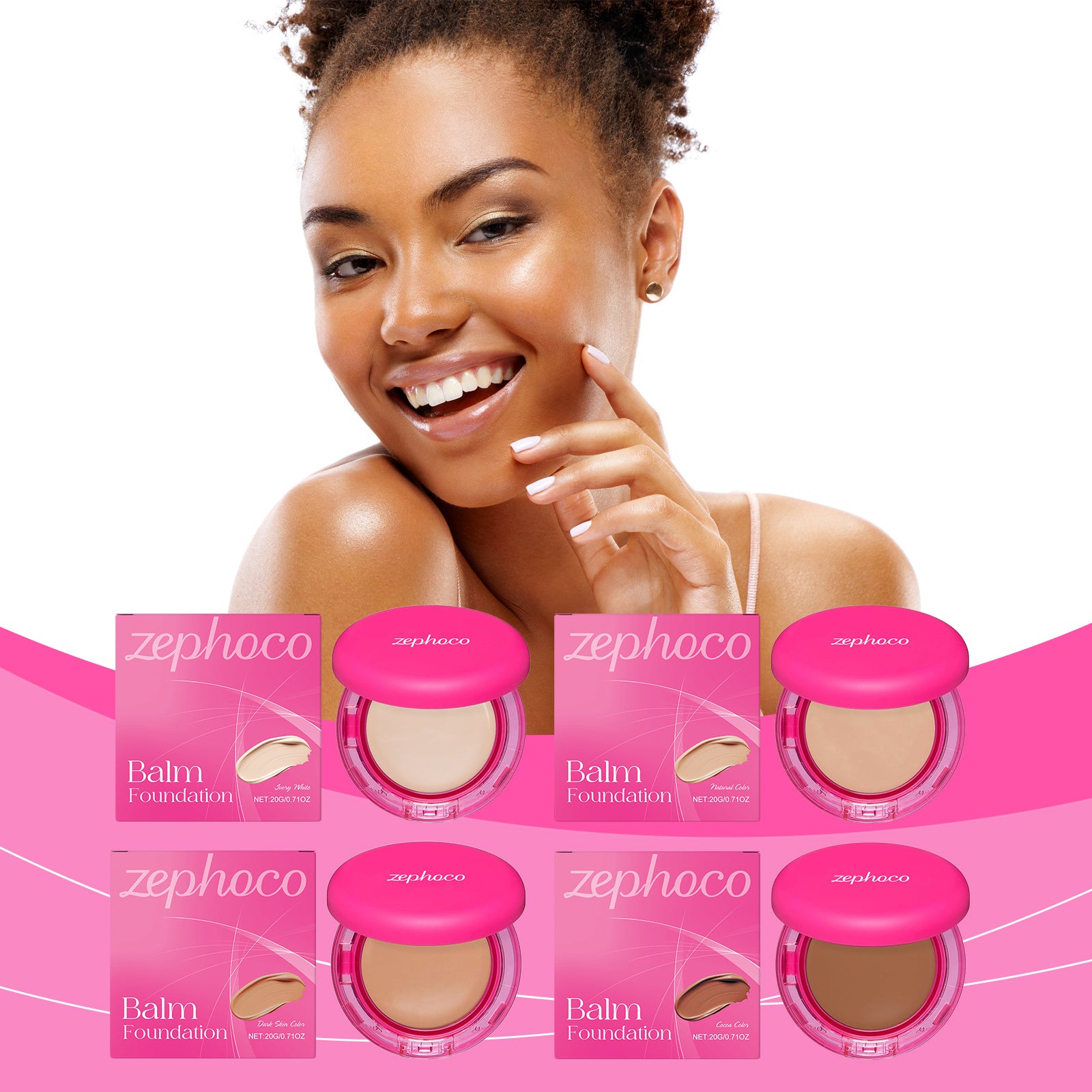 Full Coverage Balm Foundation - High-Cover Hydrating Concealer & Base - Icon Her