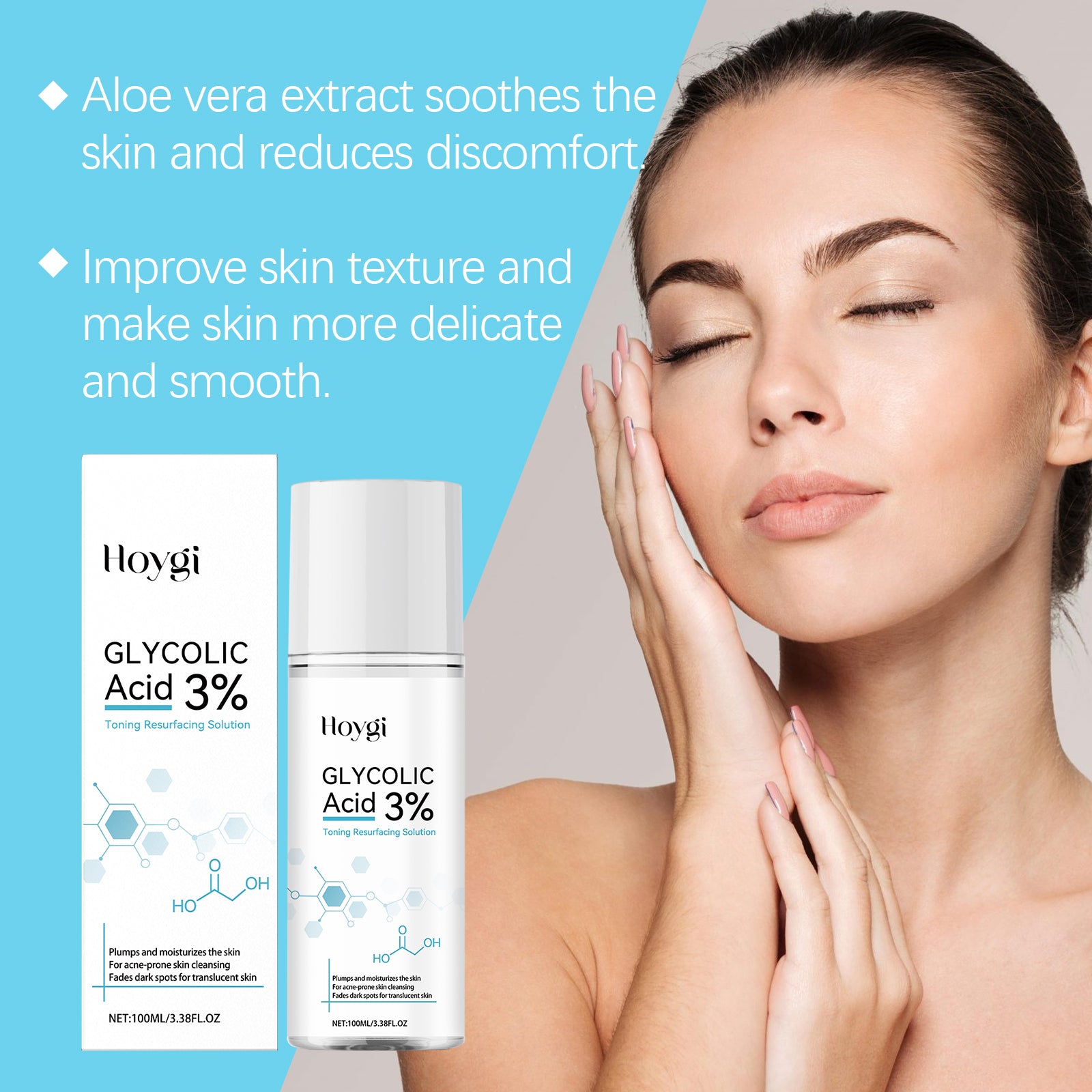 Glycolic Acid Facial Exfoliating Essence – Brightening, Hydrating & Gentle - Icon Her