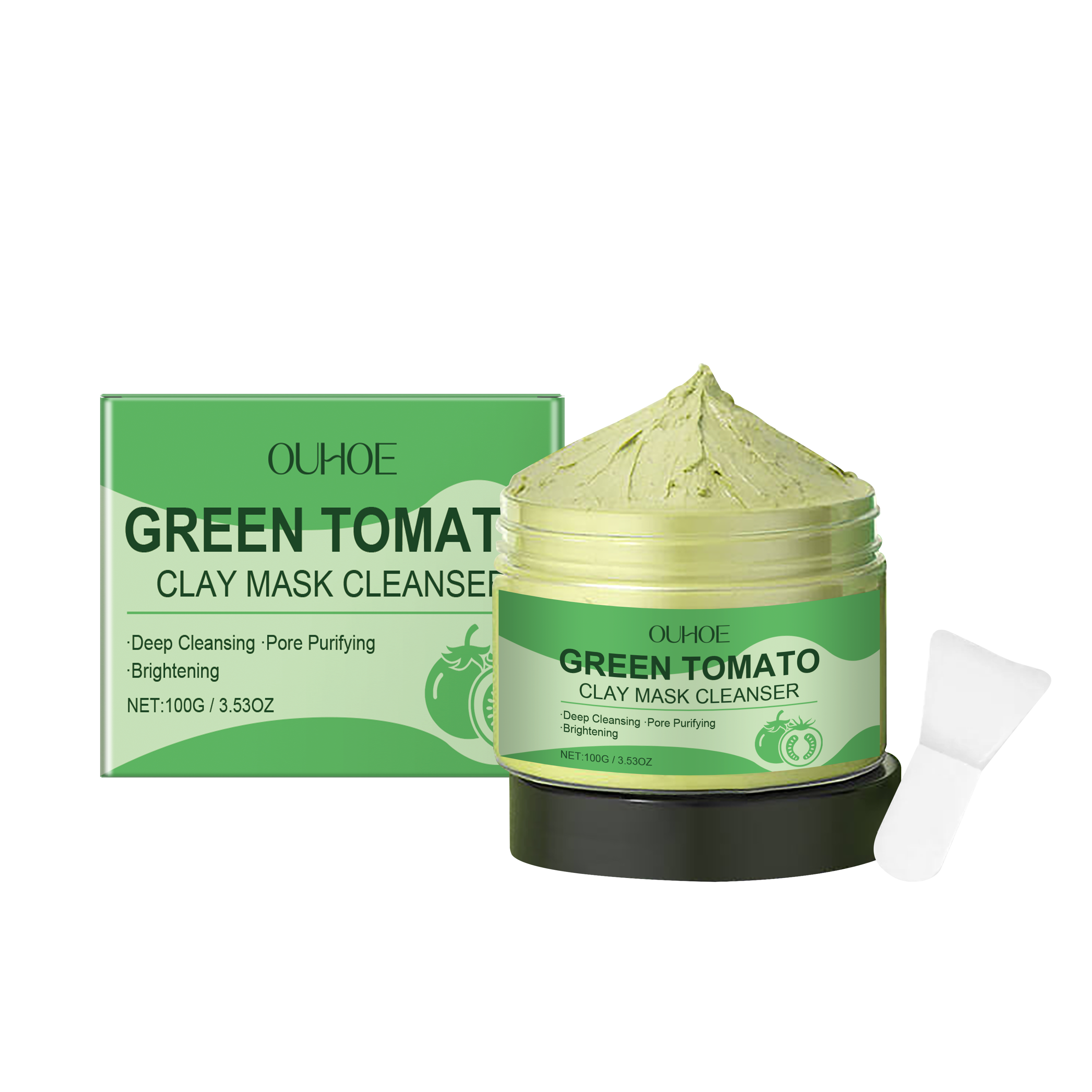 Green Tomato Clay Mask – Hydrating, Firming & Pore Purifying Facial - Icon Her