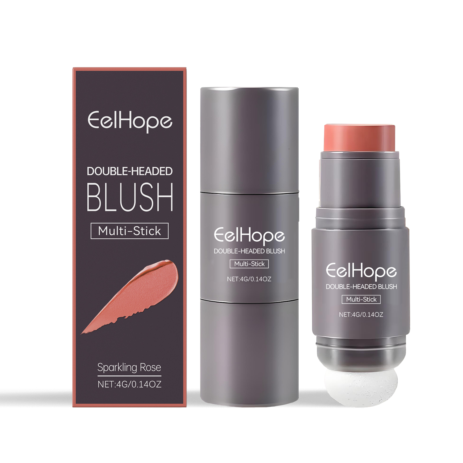 Double-Ended Blush Multi-Purpose Stick - Natural Naked Makeup Color - Icon Her
