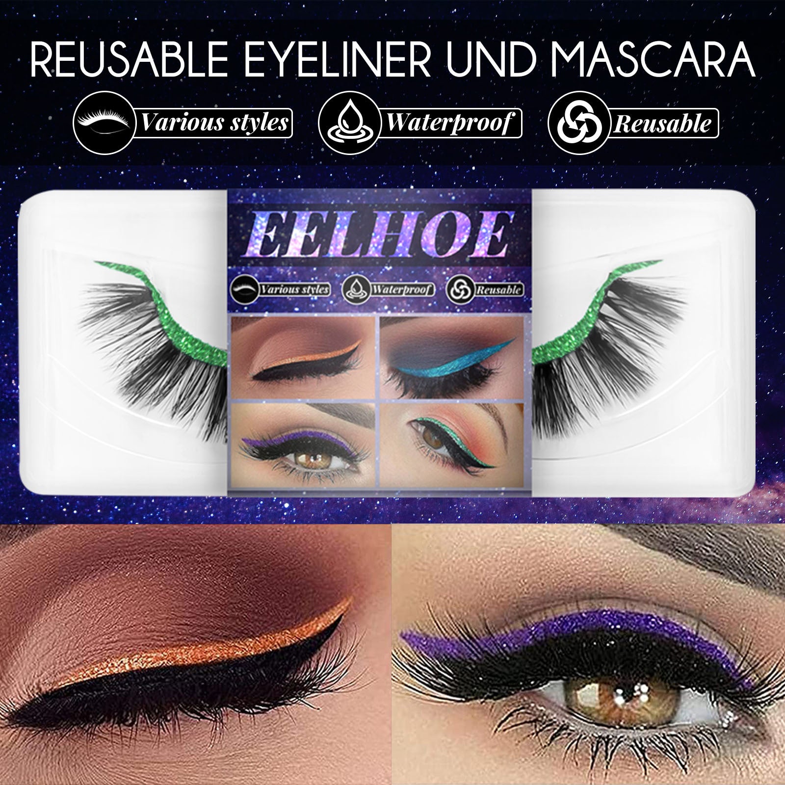 Self-Adhesive Eyeliner & False Lash Stickers – 3D European Style Eye Makeup - Icon Her