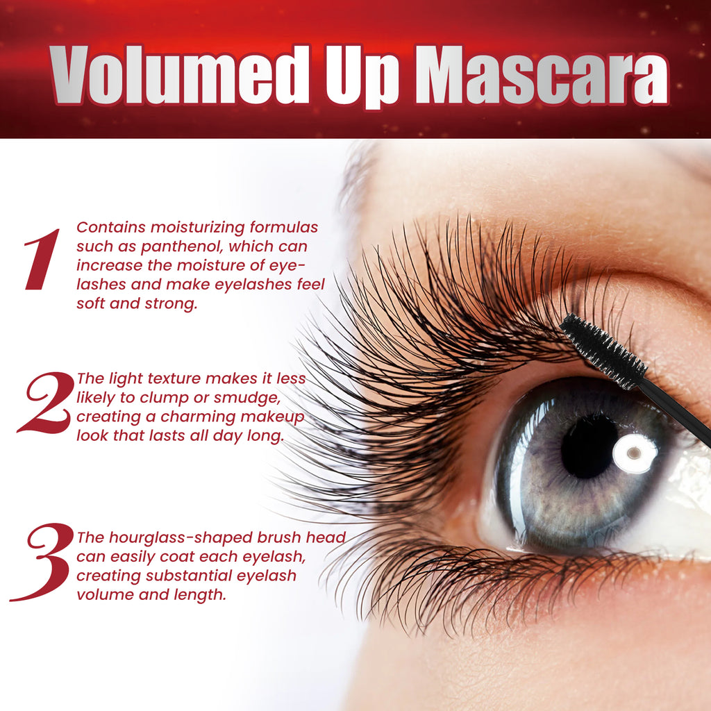 Volume Up Mascara - Hydrating, Lengthening & Curling Black Finish - Icon Her