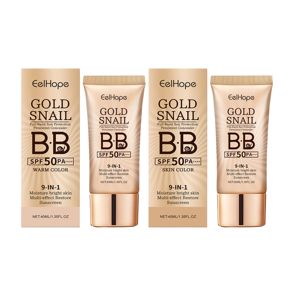 Gold Snail Protective BB Cream - Moisturizing & Waterproof Concealer Base - Icon Her