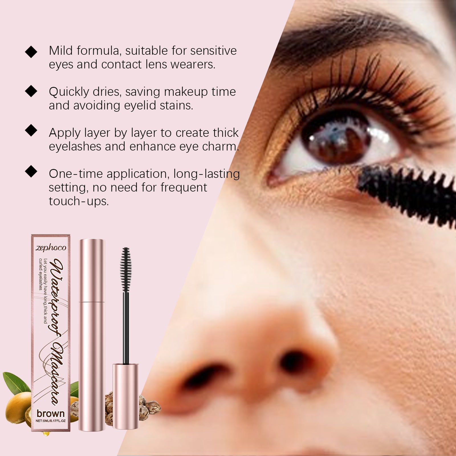 Brown Curling Mascara - Natural Length & Daily Lash Definition - Icon Her