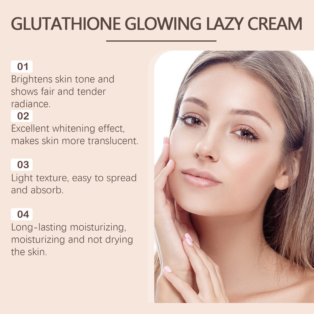 Glutathione Lazy Cream – Brightening, Moisturizing & Natural No Fake White - Icon Her