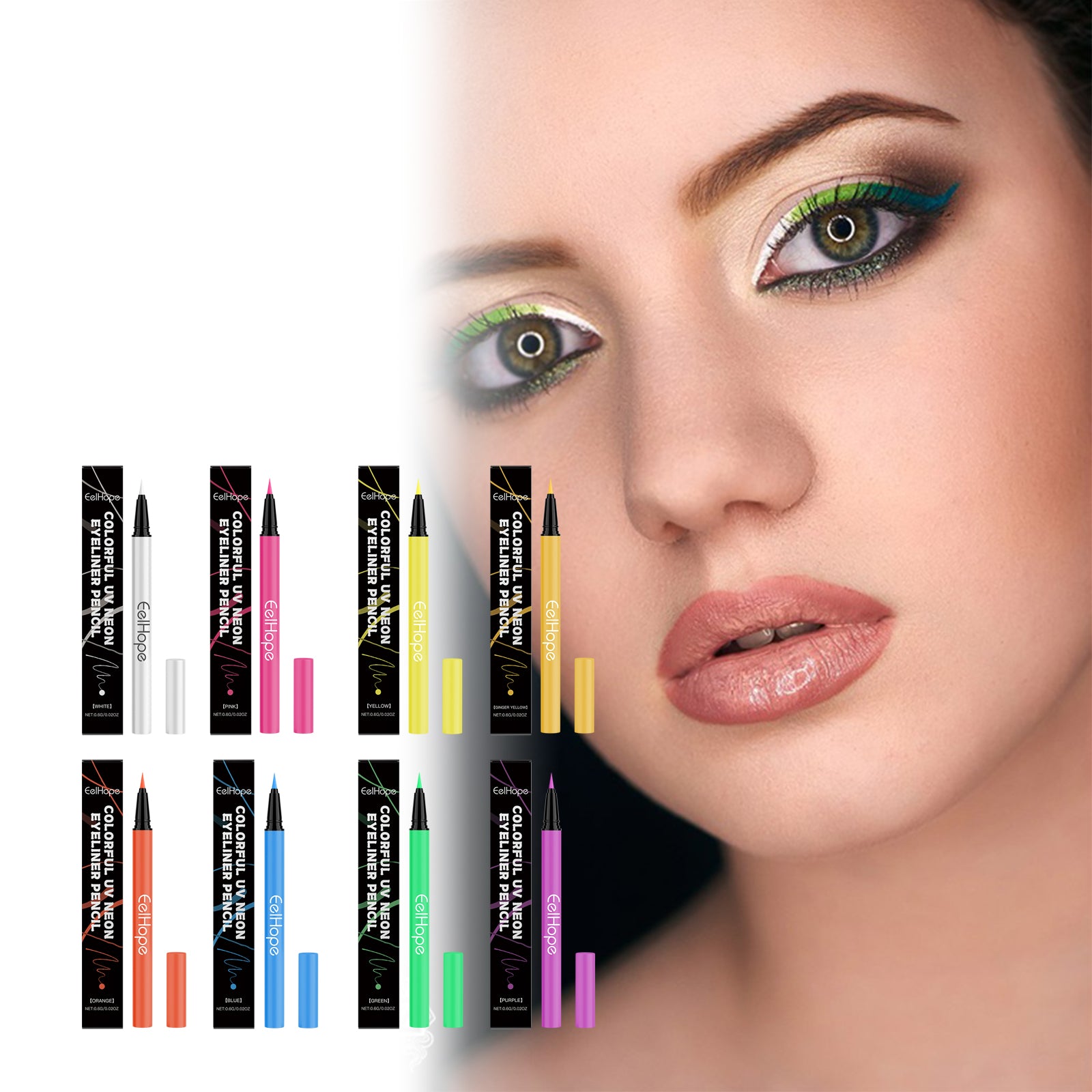 Neon Liquid Eyeliner (Blue) – Smooth, Long-Lasting Party Eye Makeup - Icon Her